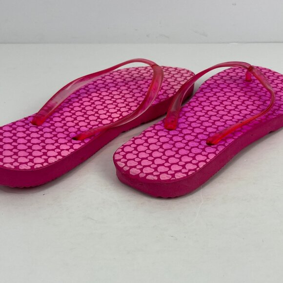 Unbranded Flip Flops Size 7 Pink Round Open Toe - Picture 4 of 6